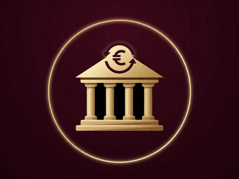 Bankgeb&auml;ude mit goldenen S&auml;ulen und Austausch-Pfeilen - Bank&uuml;berweisung bei Casina Casino