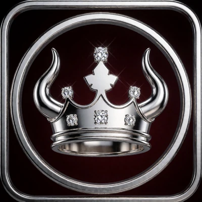 Platin-H&ouml;rnerkrone als Wappen der VIP-Stufe Legendaria bei Casina Casino